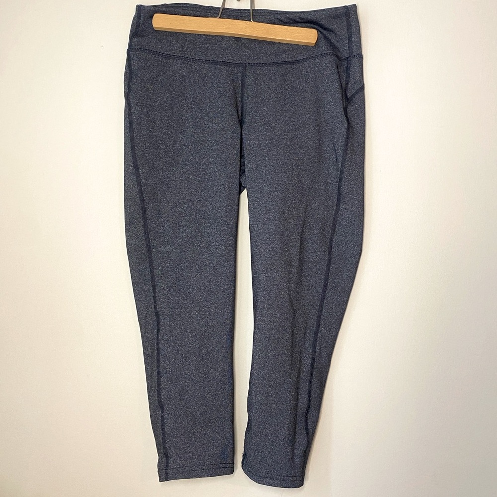 Heather Grey/Slate Blue GapFit Capri Legging
